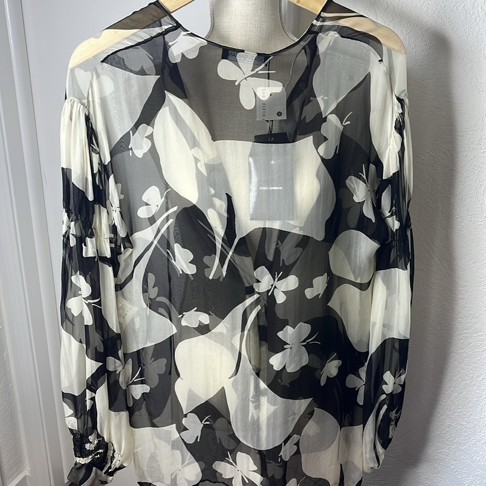 DOLCE & GABBANA VINTAGE SILK BLOUSE - Picture 4 of 11